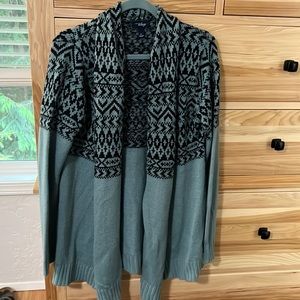 Open cardigan sweater